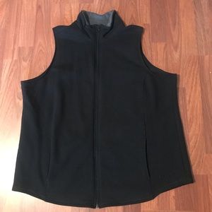 3X Black Sweatshirt Vest Full Zip